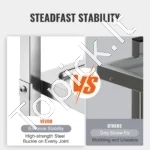 3 Aukštų Mobilus Laboratorinis Vežimėlis – Nerūdijantis Plienas, 181 kg - Image 2