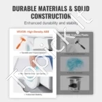 3 Aukštų Serviravimo/Medicininis Vežimėlis Su 2 Stalčiais – ABS Medžiaga, 50 kg Talpa, 485 x 363 x 745 mm - Image 2