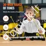 30 tonų Ksilofonas / Metalofonas su dėklu, Aliuminis / Medienos imitacija, 57 x 32.5 x 5 cm - Image 2