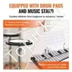 32 tonų Ksilofonas / Metalofonas su stovu, Aliuminis / Medienos imitacija  - Image 4