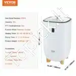 35L Kibiro Formos Rankšluosčių Šildytuvas su LED Ekranu ir Laikmačiu (Baltas) - Image 6