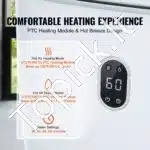 35L Kibiro Formos Rankšluosčių Šildytuvas su LED Ekranu ir Laikmačiu (Baltas) - Image 2