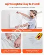 3D sienų plokštės, 12 vnt., 50x50 cm, banguotas raštas, matinės baltos - Image 6