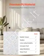 3D sienų plokštės, 12 vnt., 50x50 cm, banguotas raštas, matinės baltos - Image 4