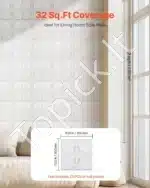 3D sienų plokštės, 33 vnt., 30x30 cm, gėlių raštas, baltos - Image 5