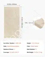 3D sienų plokštės, 4 vnt., 120x60 cm, dirbtinio akmens raštas, gelsvos - Image 7