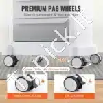 4 Aukštų Medicininis Vežimėlis Su 3 Stalčiais – ABS Medžiaga, Baltas, 50 kg Talpa, 465 x 465 x 780 mm - Image 3