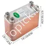 60 Plokštelių Šilumokaitis 1/2" BSP FPT (194x72x161 mm) | 316L Nerūdijantis Plienas/Varis | Aukštas Slėgis 3,0 MPa - Image 4