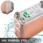 60 Plokštelių Šilumokaitis 1/2" BSP FPT (194x72x161 mm) | 316L Nerūdijantis Plienas/Varis | Aukštas Slėgis 3,0 MPa - Image 3