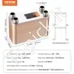 80 Plokštelių Plieno Šilumokaitis 1 1/4" MNPT (127x305x225 mm) | 316L Nerūdijantis Plienas/Varis | 780-1080 K BTU/val. Galia - Image 6