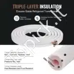 AC Mini Split Pajungimo Komplektas 7.62 m | Vario Vamzdis 6.35/12.7 mm | 12000–18000 BTU | 3 Sluoksnių Izoliacija - Image 4