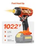 Akumuliatorinis karšto oro pistoletas, 20 V - Image 2