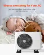 Antivibracinės Guminės Atramos (4 vnt.) 450x130x65 mm | Itin Tvirtas Pagrindas Mini Split 1000 kg - Image 4