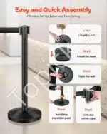 Atitvarų stulpeliai su ištraukiamomis juostomis, 8 vnt. / 2 m - Image 4