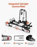 Atlenkiamas dviračių laikiklis automobiliui, ant kablio, 2 dviračiams, 36 kg - Image 3