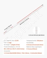 Atšvaitiniai Sniego Kuolai 200 vnt., Stiklo Pluoštas, 122 cm x Ø 6 mm – (Didelių Plotų Žymėjimas) - Image 3