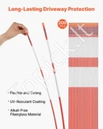 Atšvaitiniai Sniego Kuolai 200 vnt., Stiklo Pluoštas, 122 cm x Ø 6 mm – (Didelių Plotų Žymėjimas) - Image 2