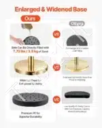 Auksiniai atitvarų stulpeliai su raudonomis virvėmis, 4 vnt. / 1.5 m - Image 3