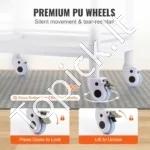 2 Aukštų Medicininis Vežimėlis – 2 Stalčiai, 3 Konteineriai, 50 kg,705 x 445 x 900 mm - Image 3