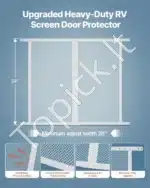 Baltas aliuminio RV durų tinklelis nuo vabzdžių, skirtas naminiams gyvūnams, 660 x 609 mm - Image 2