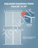 Baltas aliuminio RV durų tinklelis nuo vabzdžių, skirtas naminiams gyvūnams, 660 x 609 mm - Image 5