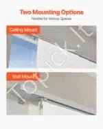 Baltos panelinės žaliuzės (4 vnt.) su reguliuojamu 116–218 cm bėgeliu ir karpomu aukščiu, 2180 x 2500 x 70 mm - Image 6