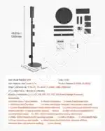 Belaidžio dulkių siurblio stovas, 298x298x1260 mm, metalinis - Image 7