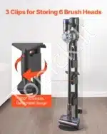 Belaidžio dulkių siurblio stovas, 298x298x1260 mm, metalinis - Image 5