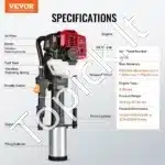 Benzininis polių kalimo kaltas, 52cc, 2T, su 3 galvutėmis - Image 6