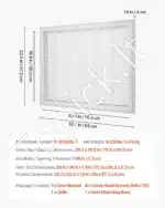 Didelės Plieninės Ventiliacijos Grotelės su Lamelėmis (83x57,2x4 cm) | Baltos Atvamzdžio Grotelės | Angai 75,5x50,5 cm - Image 7