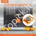 Didelės galios transportavimo platforma 8 t – 280 × 210 × 105 mm, anglinio plieno su 360° pasukama platforma ir keturiais PU ratukais - Image 8