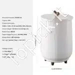 Didelės talpos rankšluosčių šildytuvas kibiras su laikmačiu, 20L, 330 x 329 x 540 mm, baltos spalvos - Image 6