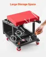 Dirbtuvių kėdė su ratukais, 42x36x44 cm / 136 kg - Image 3