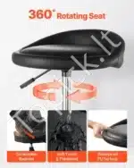 Dirbtuvių kėdė su ratukais, 55-70 cm / 136 kg - Image 5