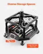 Dirbtuvių kėdė su ratukais, 55-70 cm / 136 kg - Image 3