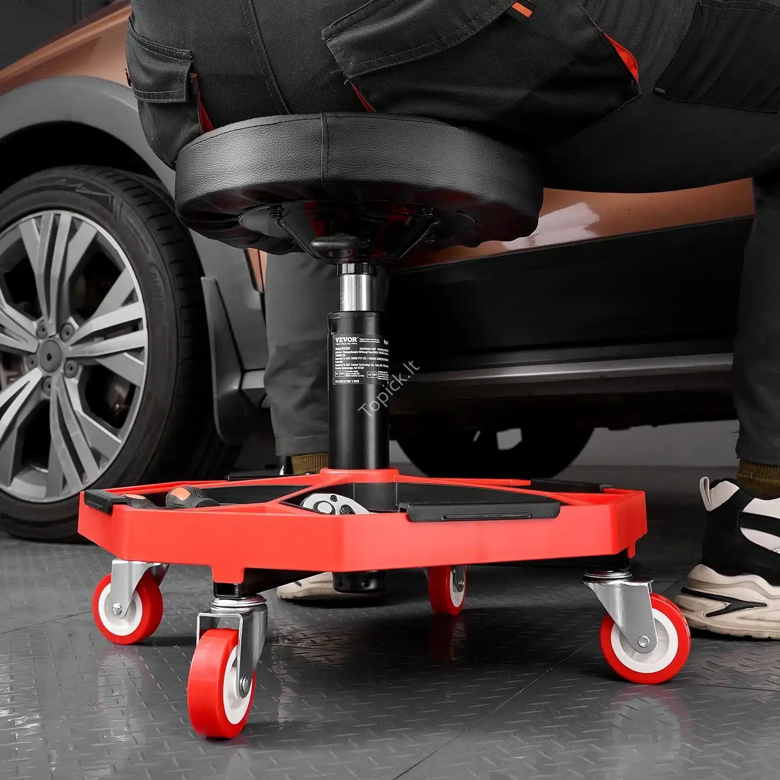 Dirbtuvių kėdė su ratukais ir daiktadežė , 42-55 cm 136 kg topick (4) Dirbtuvių kėdė su ratukais ir daiktadežė , 42-55 cm / 136 kg - Image 8