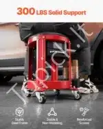 Dirbtuvių kėdė su ratukais ir daiktadežė įrankiams, 40x30x42 cm /136 kg - Image 6