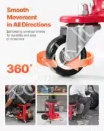 Dirbtuvių kėdė su ratukais ir daiktadežė įrankiams, 40x30x42 cm /136 kg - Image 4