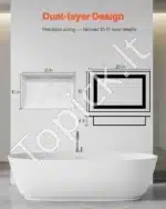 Dušo niša, 2 lygių, iš XPS plastiko, 30.48 x 40.64 cm - Image 6