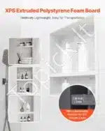 Dušo niša, 2 lygių, iš XPS plastiko, 30.48 x 40.64 cm - Image 3