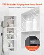 Dušo niša, 2 lygių, iš XPS plastiko, 30.48 x 60.96 cm - Image 3