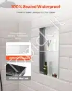 Dušo niša, 2 lygių, iš nerūdijančio plieno, 30.48 x 60.96 cm - Image 2