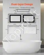 Dušo niša, 2 vnt., 40.6 x 81.3 x 10.2 cm - Image 6