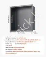 Dušo niša, iš nerūdijančio plieno, 30.48 x 30.48 cm - Image 7