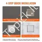 Dušo niša, iš nerūdijančio plieno, 30.48 x 30.48 cm - Image 4