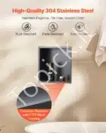 Dušo niša, iš nerūdijančio plieno, 30.48 x 30.48 cm - Image 3