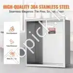 Dušo niša, iš nerūdijančio plieno, 30.48 x 30.48 cm - Image 2