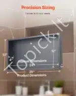 Dušo niša, iš nerūdijančio plieno, 30.48 x 60.96 cm - Image 6