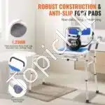 Dušo perkėlimo suolelis su 360° pasukama sėdyne, iki 180 kg - Image 3