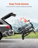 Dviračių laikiklis automobiliui, ant kablio, 3 dviračiams, 65 kg - Image 5